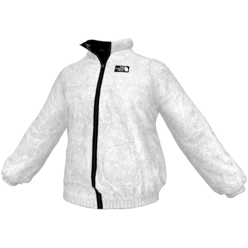 Белая куртка TNF (мех снаружи)