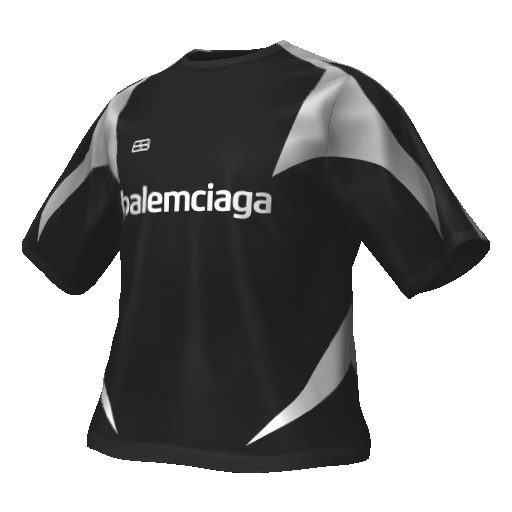 Черная футболка Balemciaga