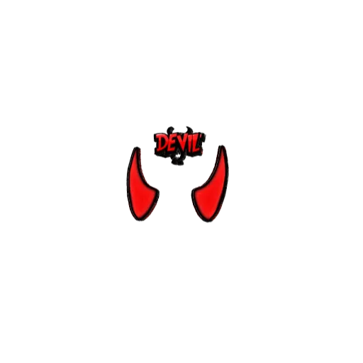 Красные плоские рожки Devil