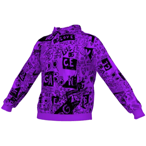 Фиолетовое худи D&G