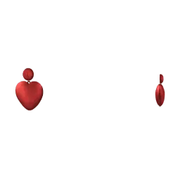 Красные серьги Сердечко