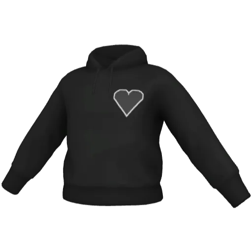 Черная толстовка Heart
