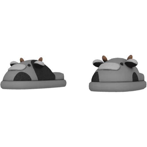 Серые тапочки COW