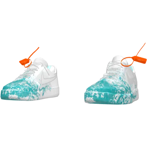 Бело-голубые кеды Nice Flow Force 1 Low