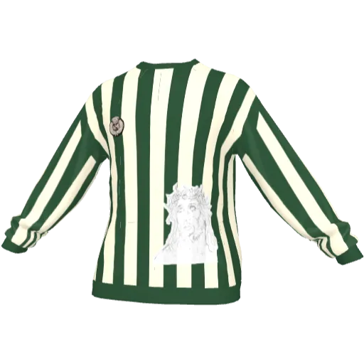 Бело-зеленая кофта 42A