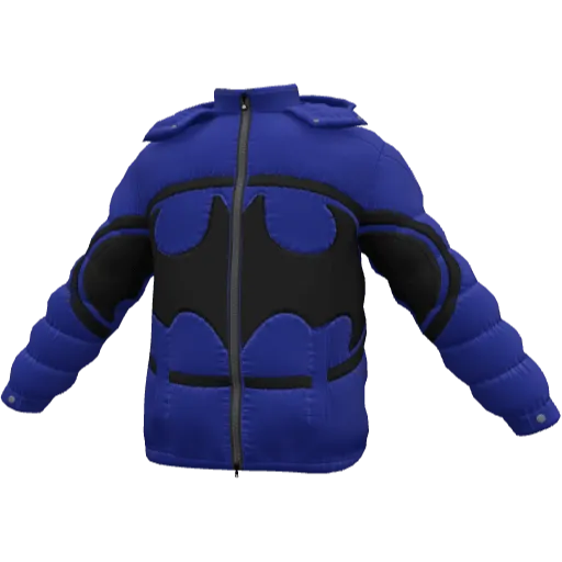 Синий пуховик Mongler x Batman
