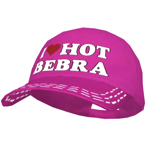 Розовая кепка I <3 Hot Bebra