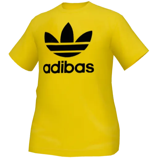 Желтая свободная футболка Adibas