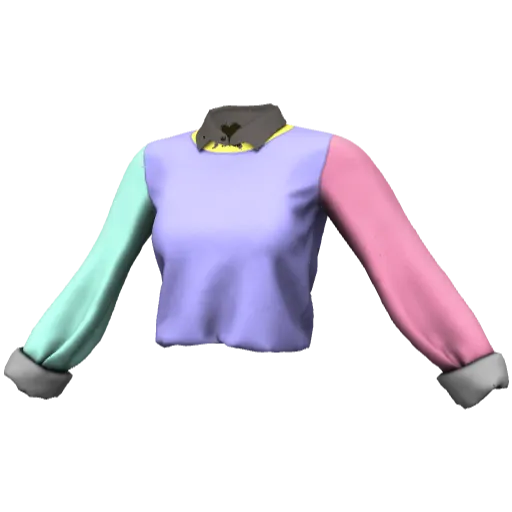 Разноцветный короткий джемпер Collection II