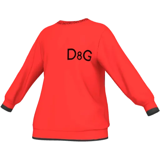 Красный свитшот D&G