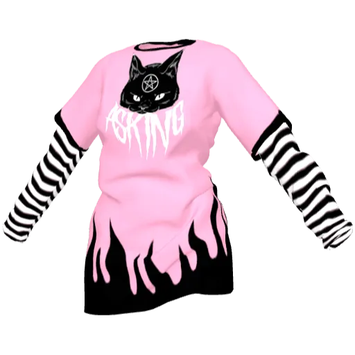 Розовое короткое платье с Print Collection