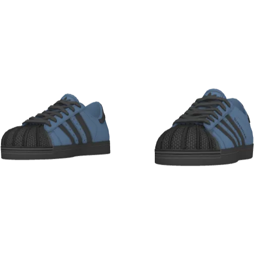 Черно-синие кеды Adibas Super
