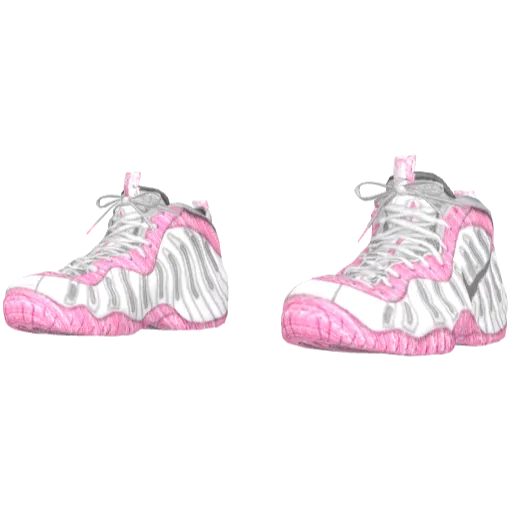 Бело-розовые кроссовки Nice Flow Foamposite