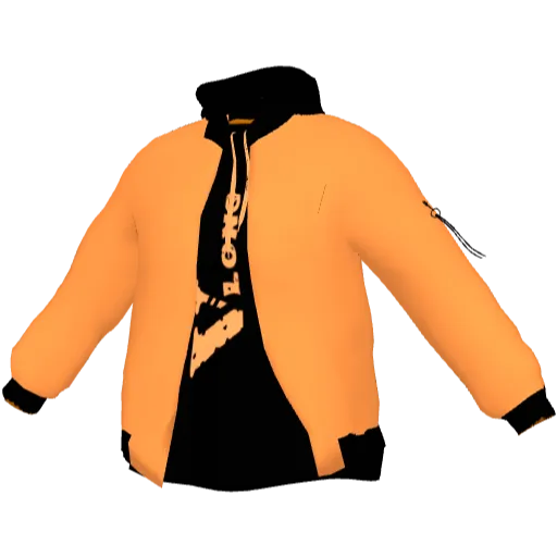 Оранжевая куртка с черным худи Vlone