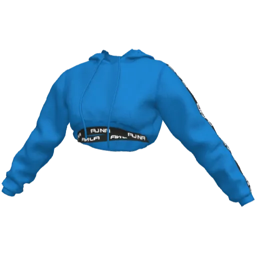 Темно-голубое худи Ajna Streetwear Collection