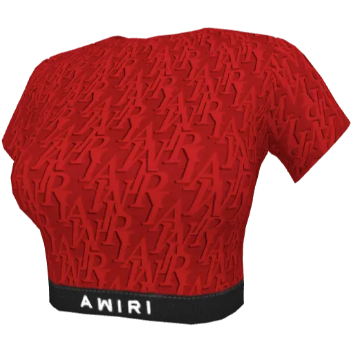 Красный топ Awiri с принтом