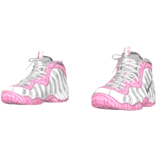 Бело-розовые кроссовки Nice Flow Foamposite