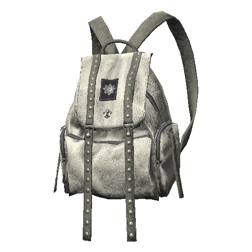 Белый рюкзак с заклепками