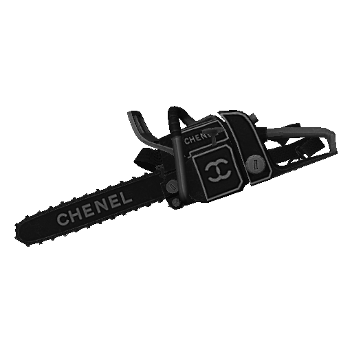 Черная бензопила на ремне Chenel