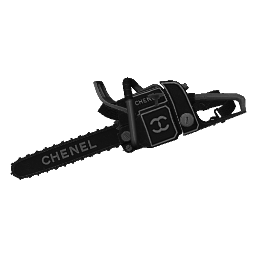Черная бензопила на ремне Chenel